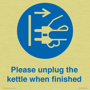 Please unplug the kettle when finished